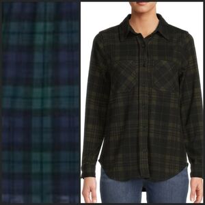 NEW! CASA CABANA Sienna Thick Plaid Flannel Shirt Large.